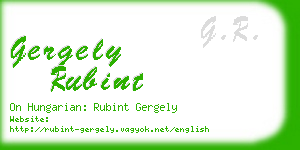 gergely rubint business card